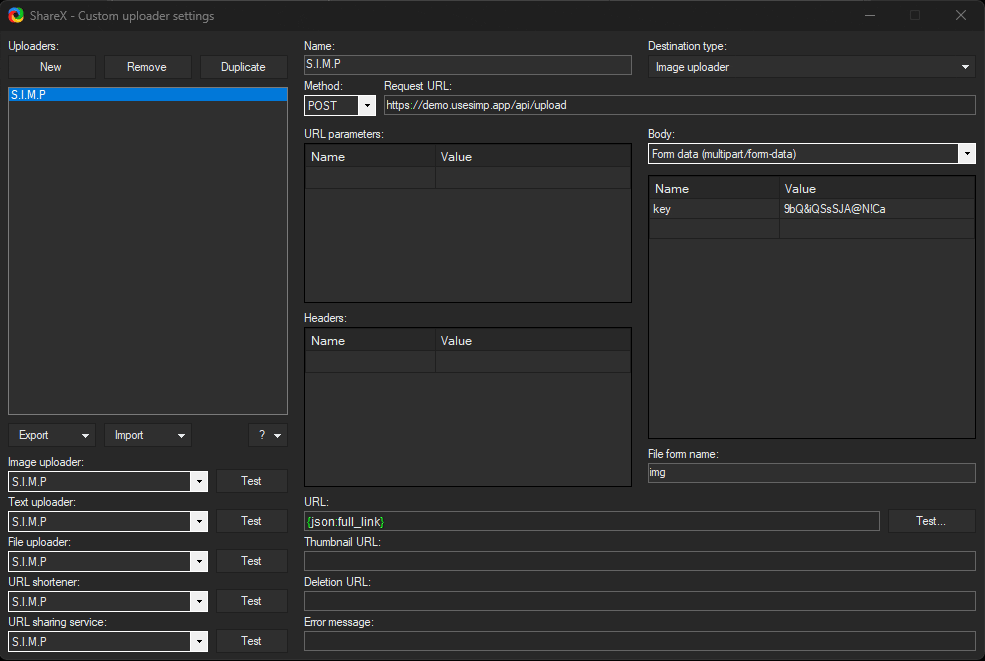 ShareX custom image uploader test
